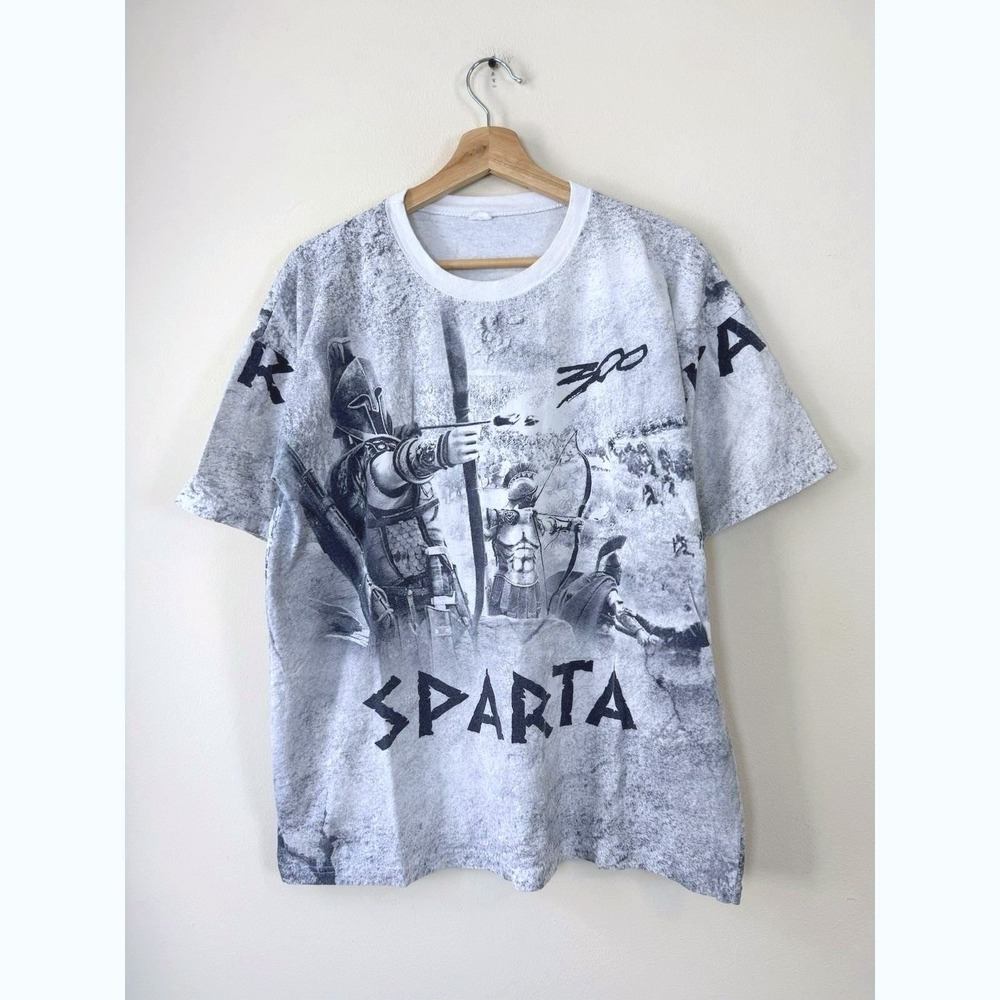 Vintage‎ Sparta 300 Movie Promo Graphic Tee Shirt Faded Tag - Large